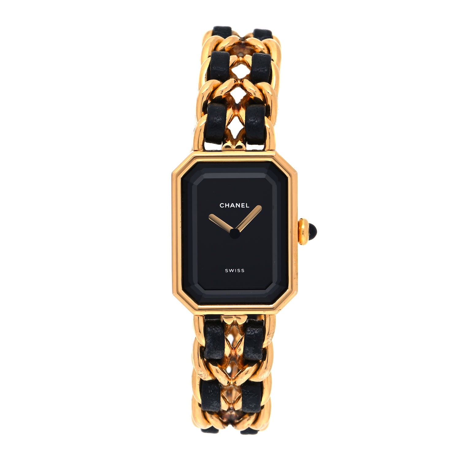 Chanel Stainless Steel Lambskin 20mm Chain Premiere Quartz Watch Gold M 1 of 4