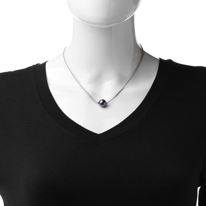David Yurman 18K Yellow Gold Diamond Tahitian Pearl 11mm Solari Pendant Necklace 2 of 5
