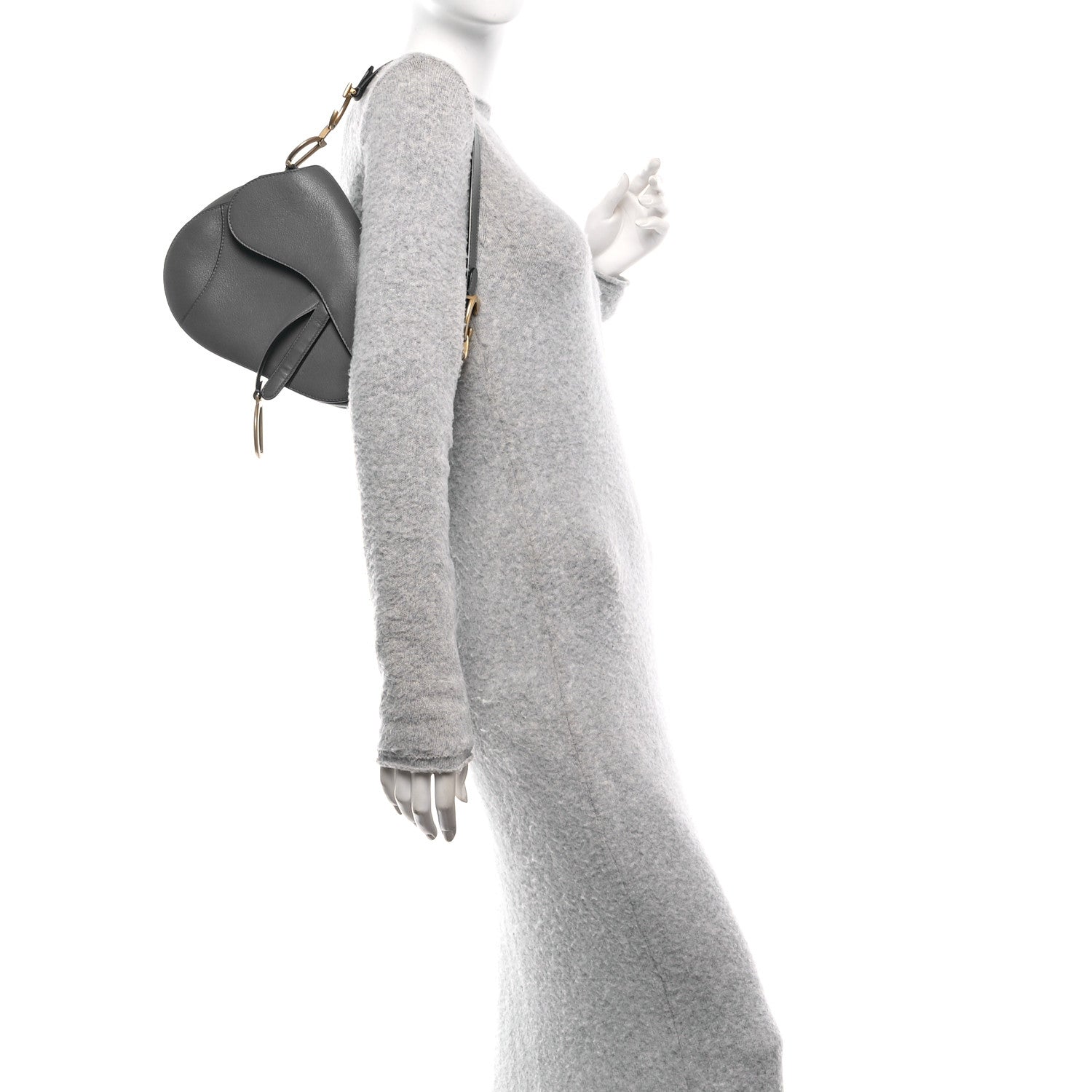 Christian Dior Calfskin Saddle Bag Sky Blue 2 of 12