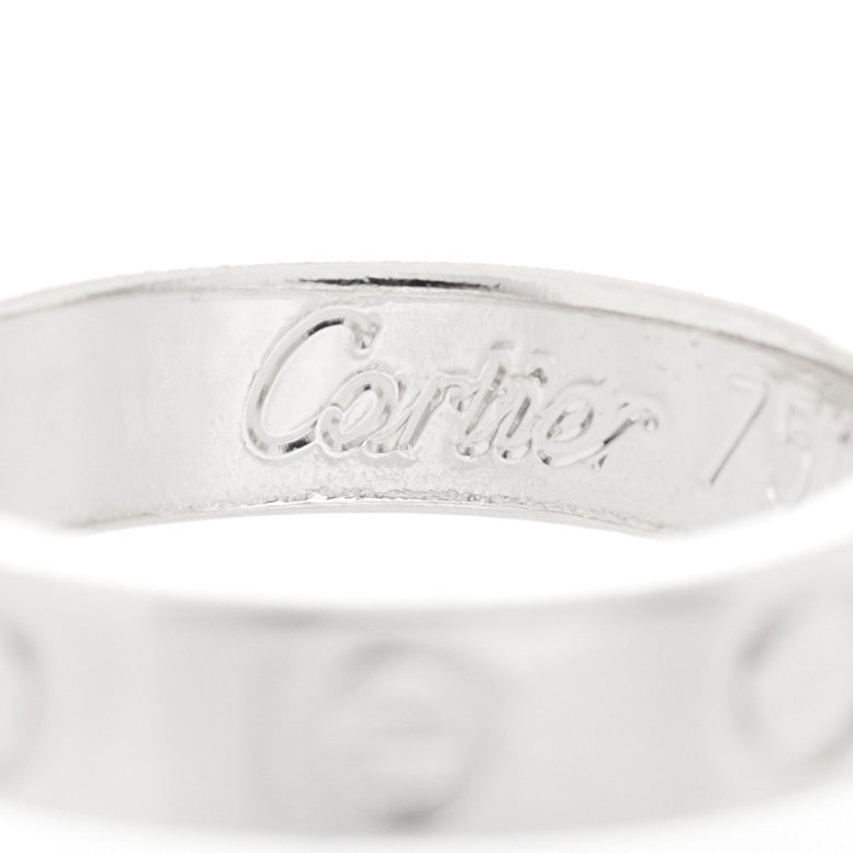 18K White Gold LOVE Ring Charm