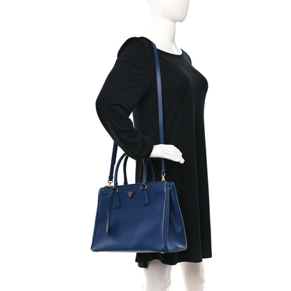 Prada Saffiano Lux Medium Tote Bluette 2 of 8