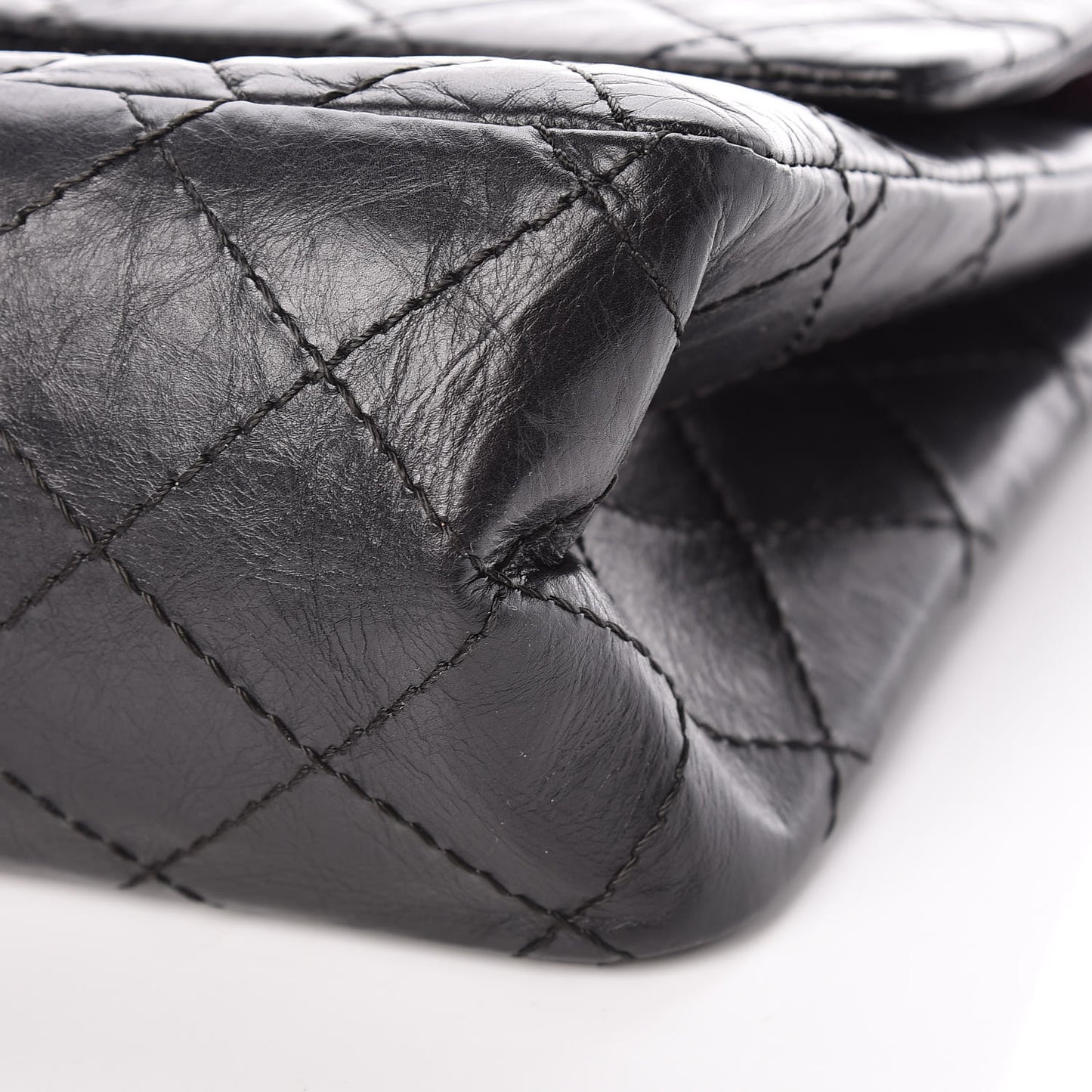 Aged Calfskin Quilted 2.55 Reissue 226 Flap Black