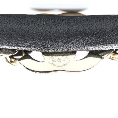 Chanel Metal Lambskin CC Turnlock Chain Headband Gold Black 3 of 4