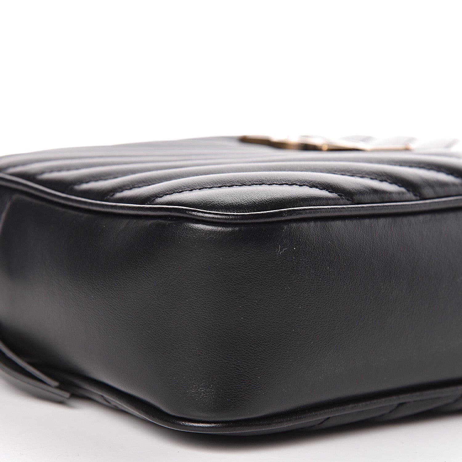 Saint Laurent Calfskin Matelasse Monogram Lou Camera Bag Black 7 of 9
