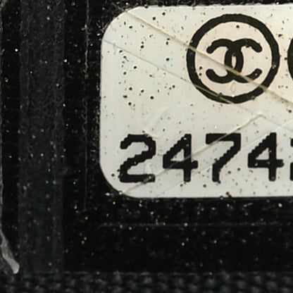 Chanel Caviar Chevron Small Boy Clutch With Chain Black 8 of 13