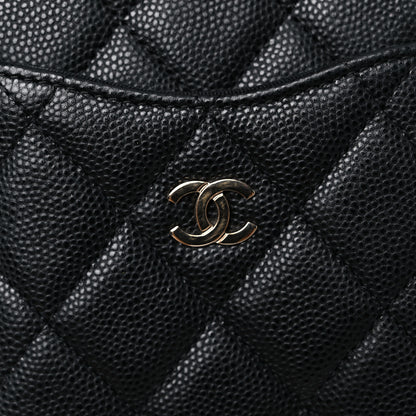 Chanel Caviar Quilted Classic Flat Wallet Pouch Black 8 of 9