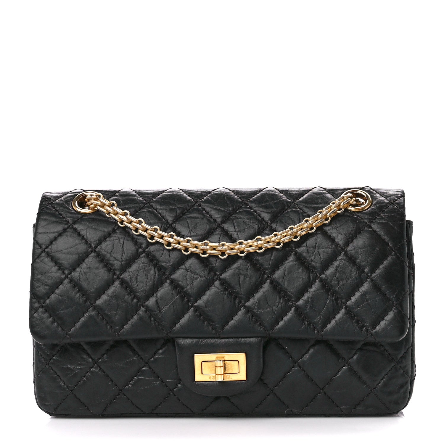 Chanel Aged Calfskin Quilted 2.55 Reissue 225 Flap Black 1 of 11