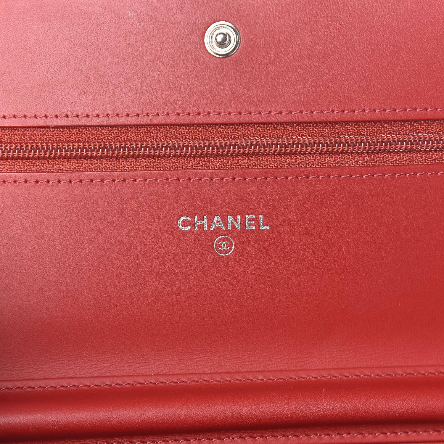 Chanel Caviar Quilted Boy Wallet On Chain WOC Red 6 of 13