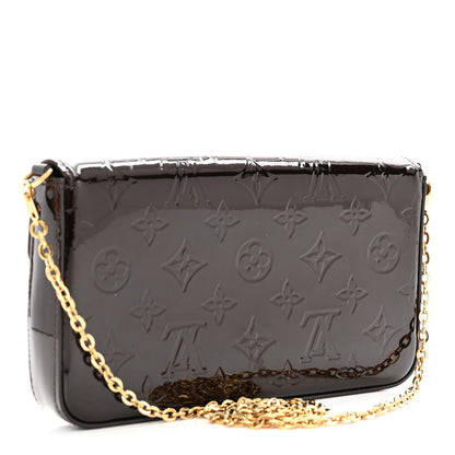Louis Vuitton Vernis Pochette Felicie Chain Wallet Amarante 4 of 18