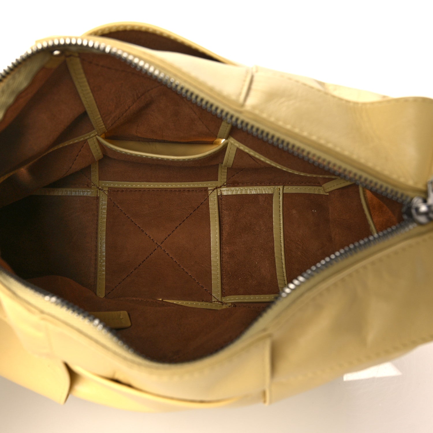 Bottega Veneta Paper Calfskin Maxi Intrecciato Arco Camera Bag Butter 4 of 5