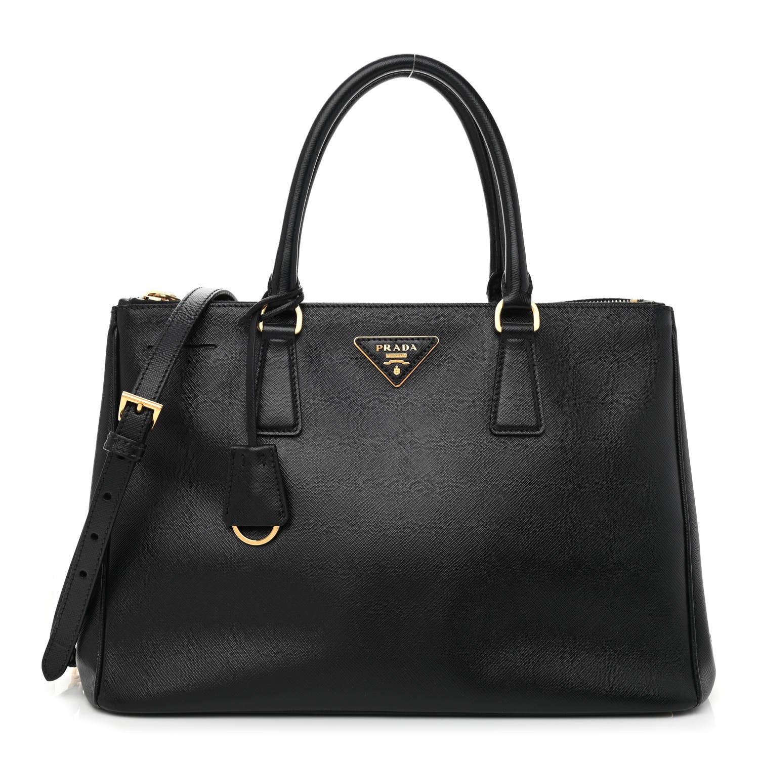 Prada Saffiano Medium Galleria Double Zip Tote Black 1 of 14