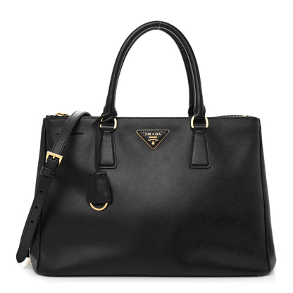 Prada Saffiano Medium Galleria Double Zip Tote Black 1 of 14