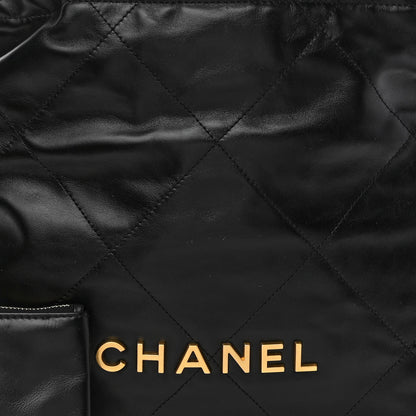 Chanel Shiny Calfskin Quilted Chanel 22 Black 9 of 11