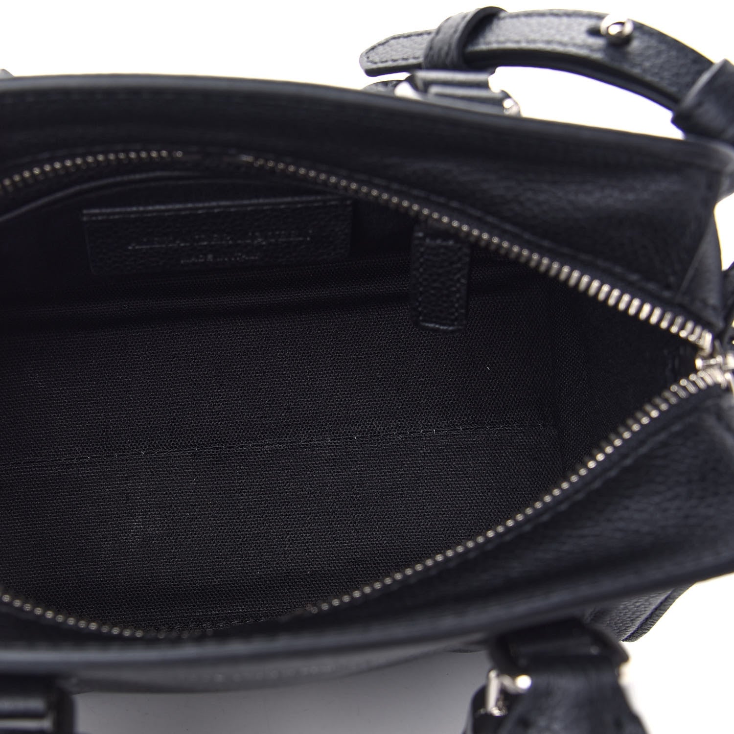Alexander McQueen Pebbled Calfskin Mini Padlock Tote Black 7 of 9