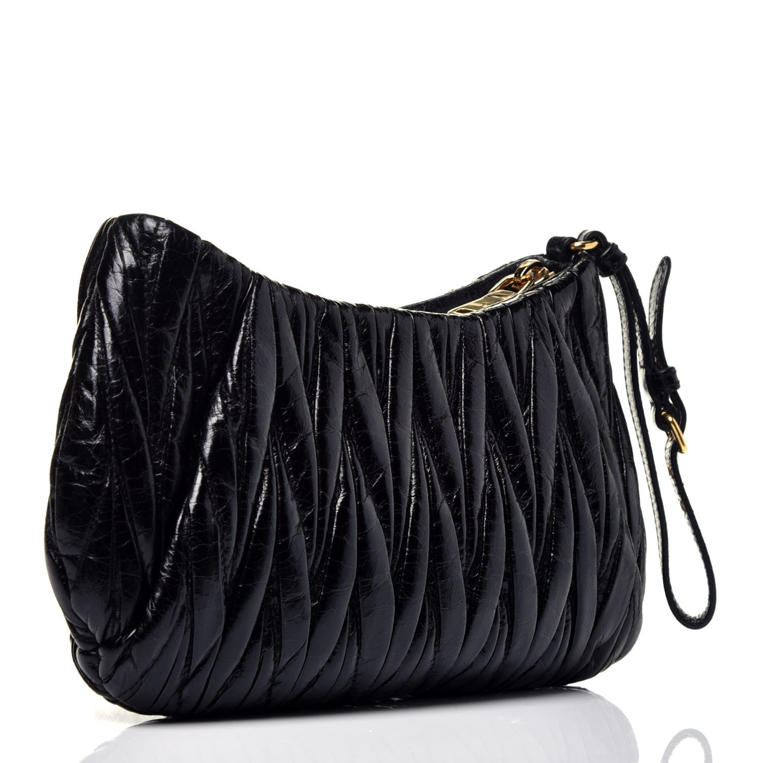 Miu Miu Matelasse Lux Wristlet Clutch Black 3 of 9