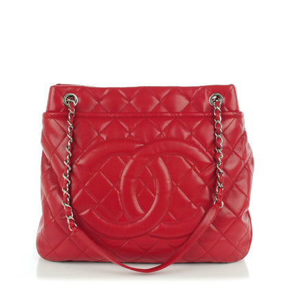 Chanel Soft Caviar Large Timeless CC Shopping Tote Red 1 of 7