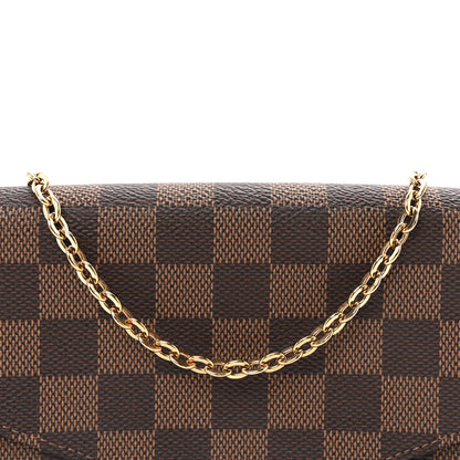 Louis Vuitton Damier Ebene Pochette Felicie Chain Wallet 7 of 9