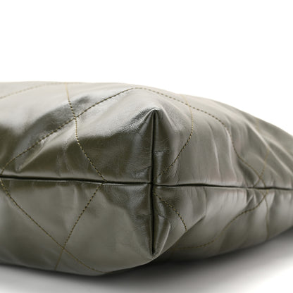 Chanel Shiny Calfskin Quilted Chanel 22 Khaki 11 of 11