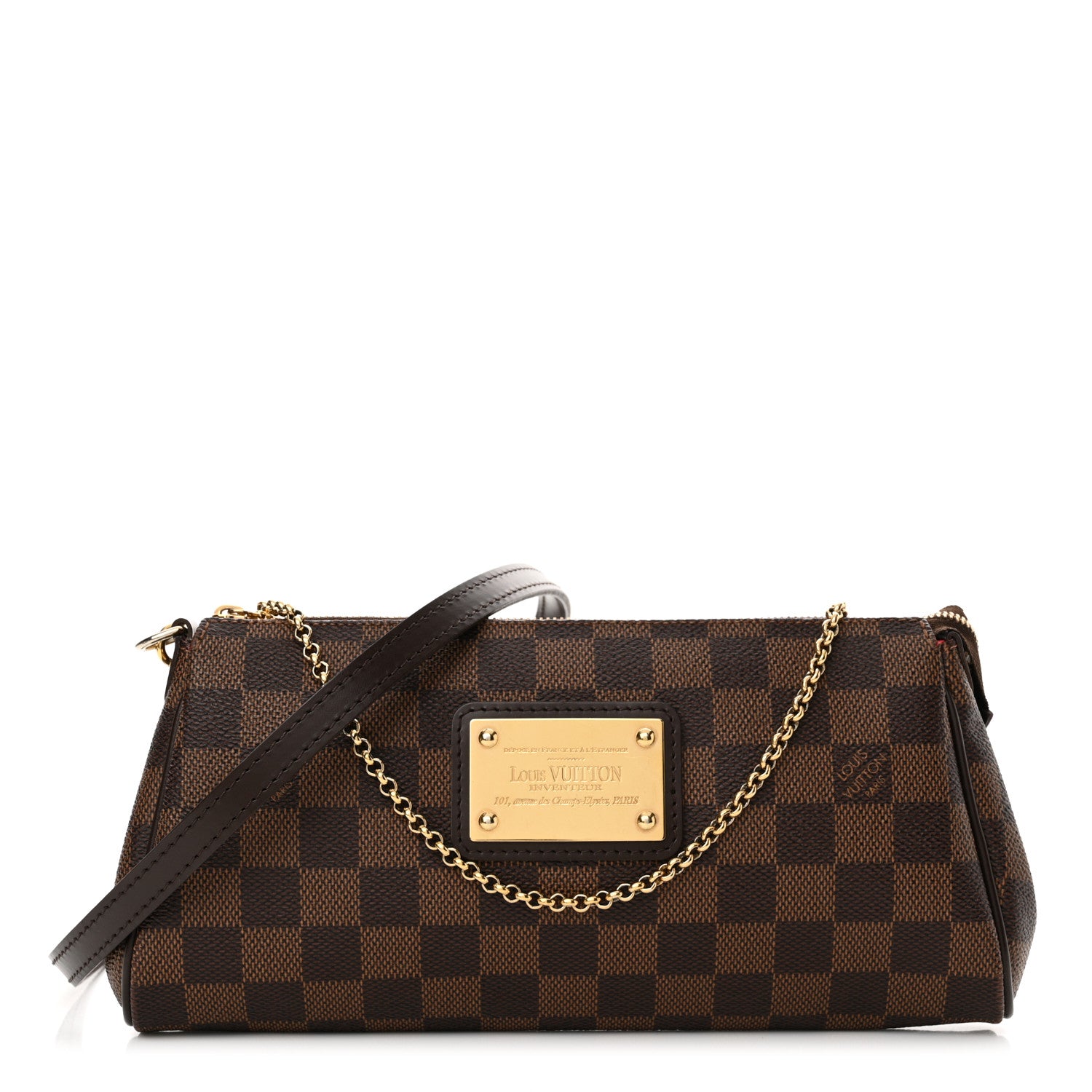 Louis Vuitton Damier Ebene Eva Clutch 1 of 11