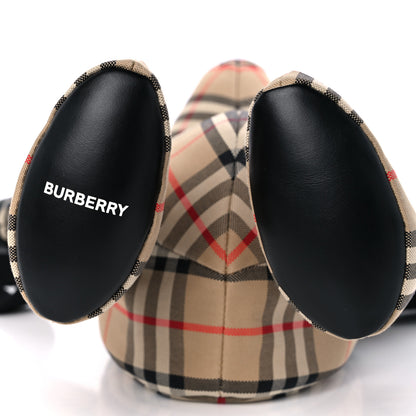 Burberry Cotton Calfskin Check Thomas Bear Belt Bag Archive Beige Black 8 of 8