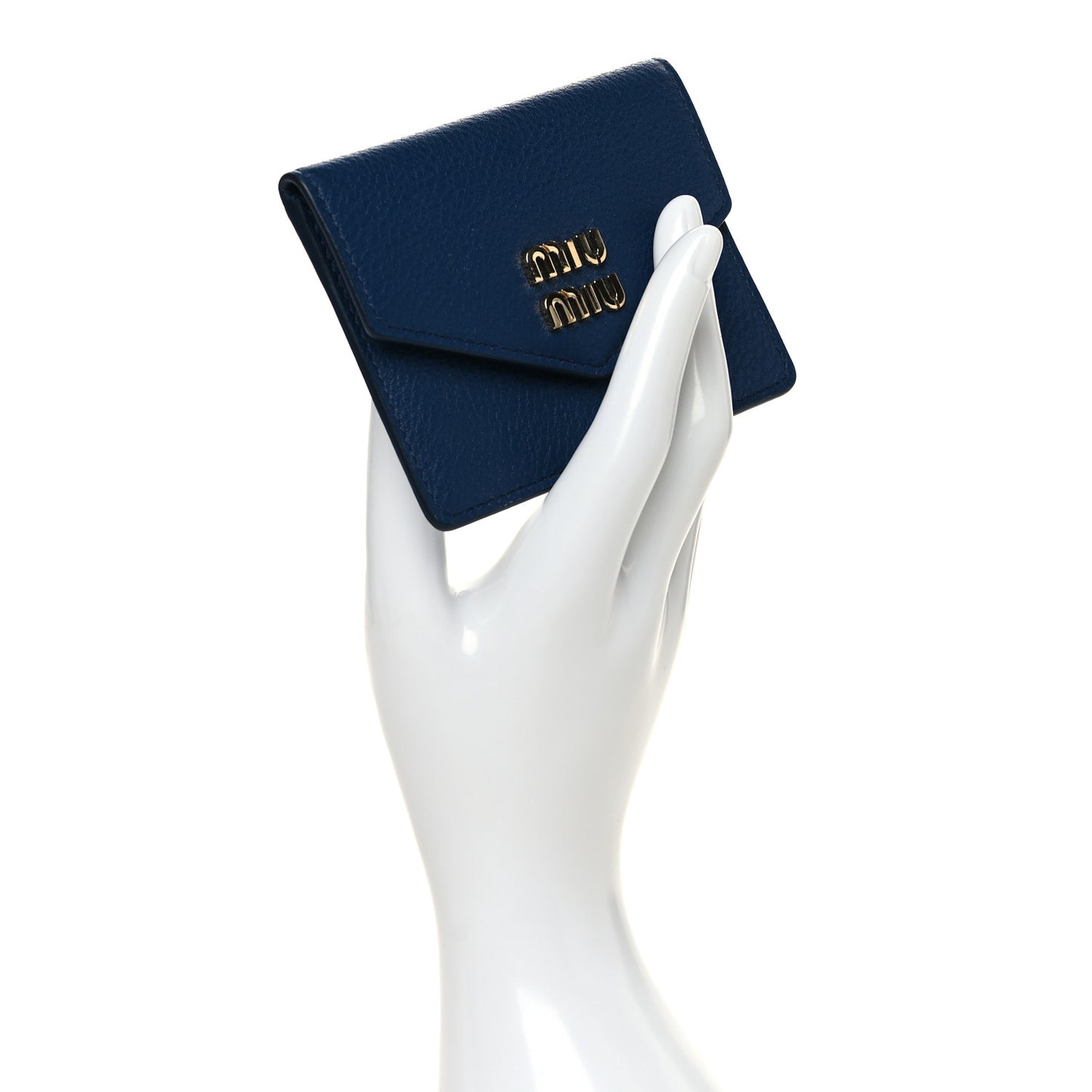 Goatskin Card Holder Bluette