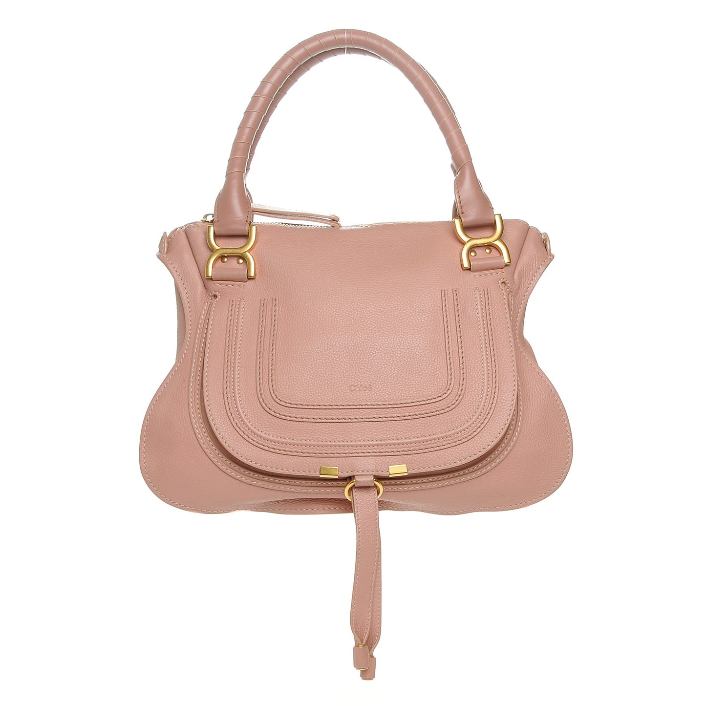 Calfskin Medium Marcie Satchel Anemone Pink