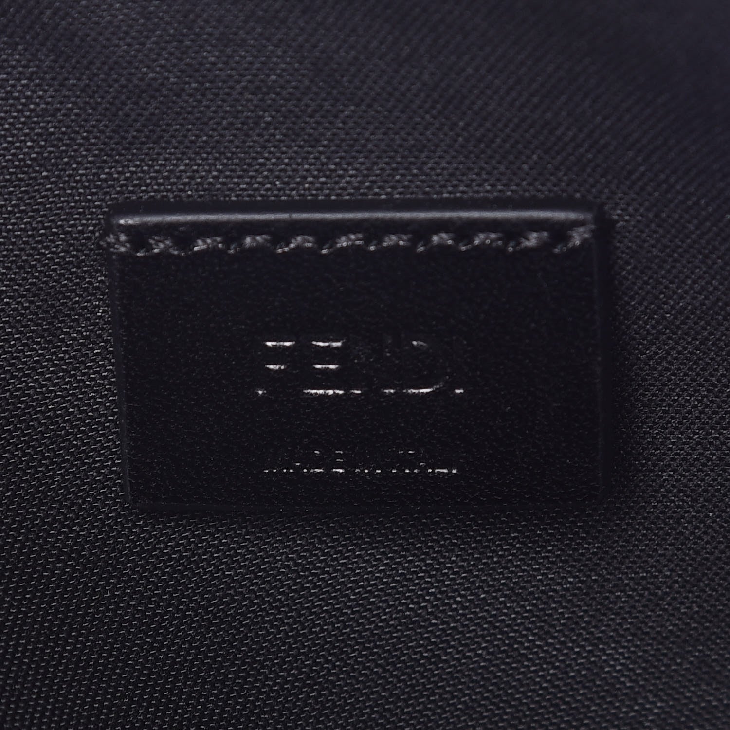 Fendi Glazed Fabric Vitello Century FF 1974 Stamp Patch Flat Pouch Mogano Panna Iris 6 of 8