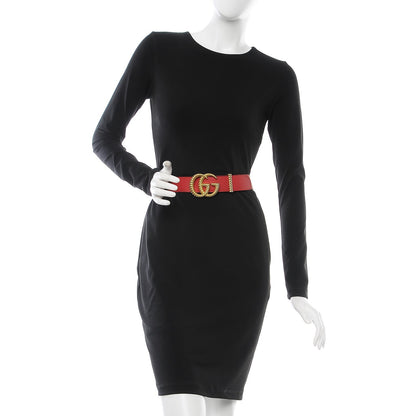 Gucci Moon Calfskin Torchon Double G 40mm Belt 80 32 Hibiscus Red 2 of 6