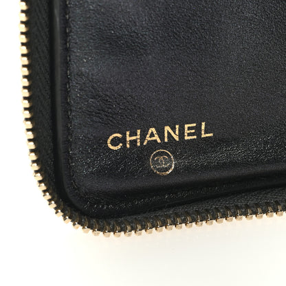 Chanel Iridescent Caviar Quilted Large Zip Around Organizer Wallet Black 6 of 7