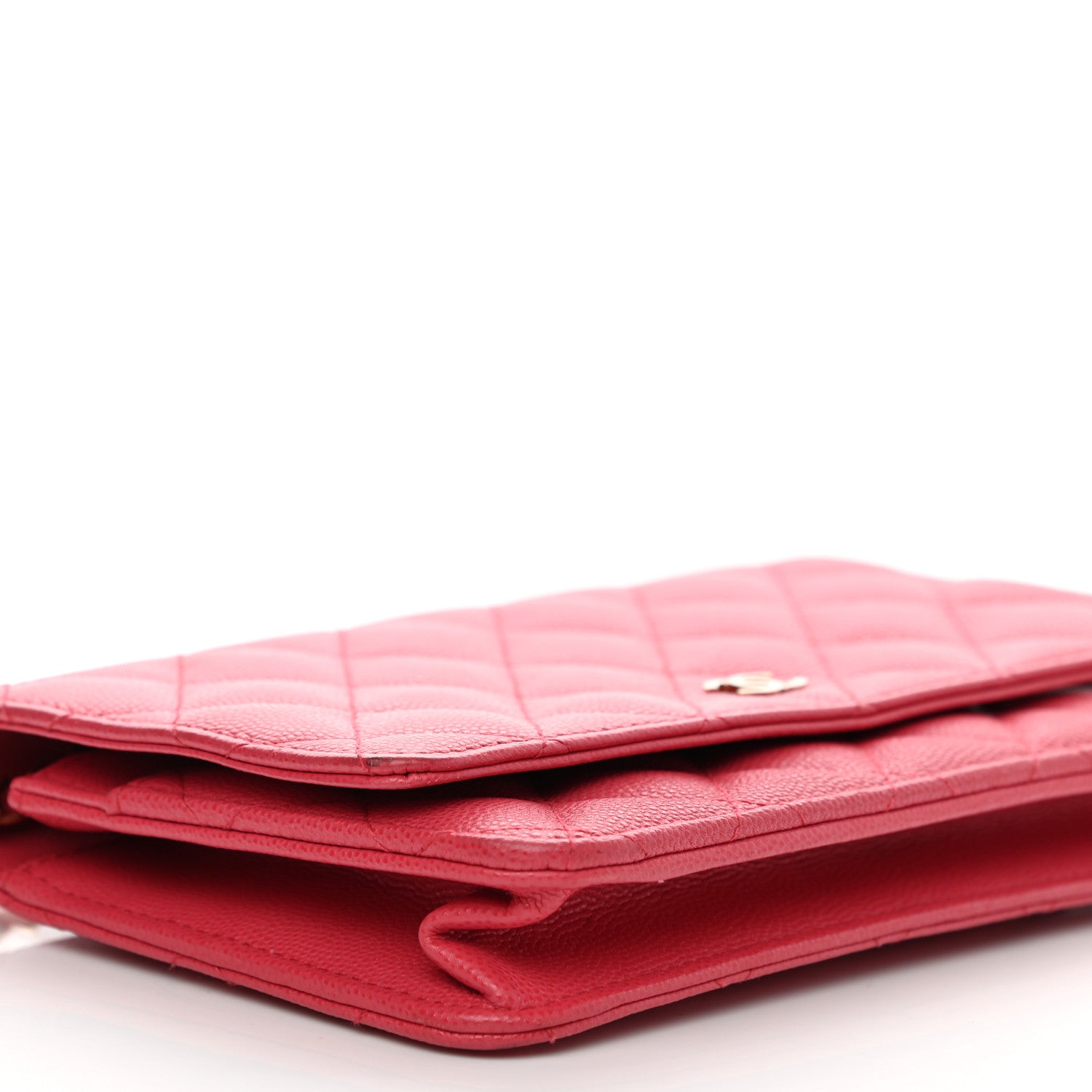 Chanel Caviar Quilted Wallet On Chain WOC Dark Pink 10 of 12