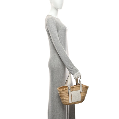 Loewe Raffia Small Basket Tote Bag Natural White 2 of 10