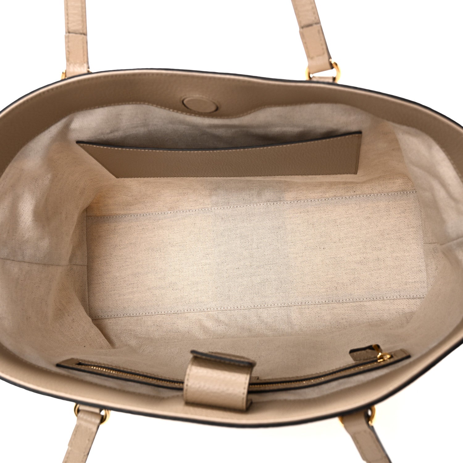 Gucci GG Supreme Monogram Textured Dollar Calfskin Web Medium Ophidia Shopping Tote Beige Mystic White Oatmeal 5 of 10
