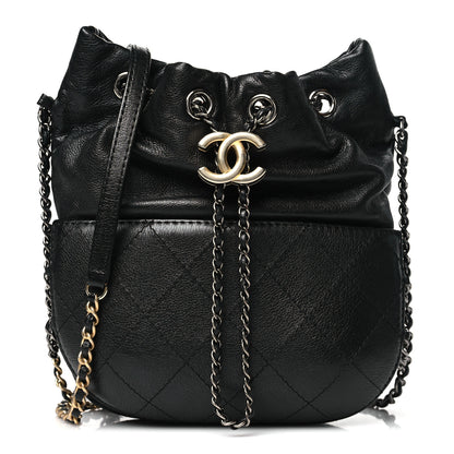 Chanel Calfskin Quilted Small Gabrielle Bucket Black 1 of 11