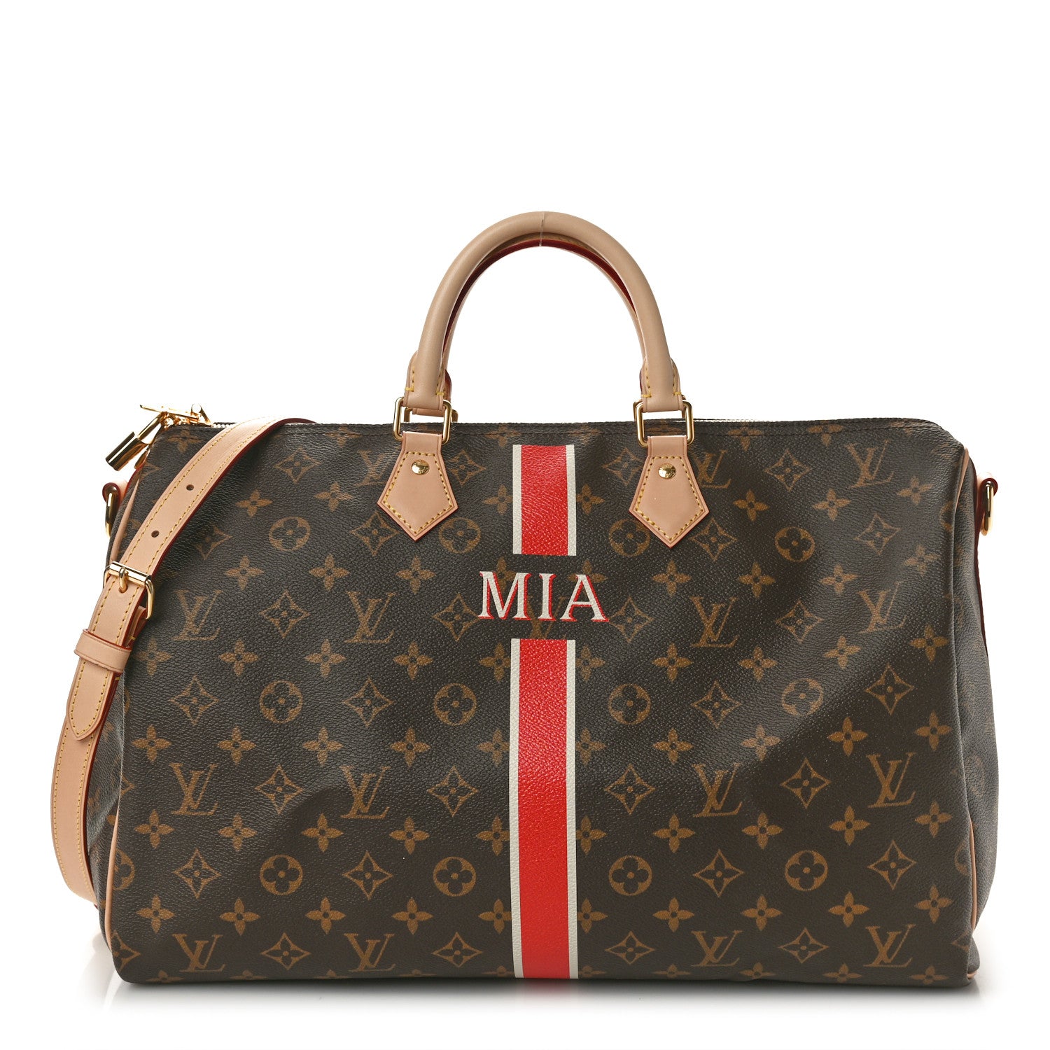 Louis Vuitton Monogram My LV Heritage Speedy Bandouliere 40 Ivoire Rouge 1 of 9