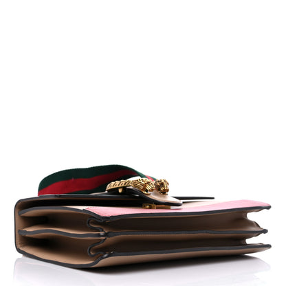 Gucci Calfskin Bamboo Web Medium Dionysus Top Handle Bag Camelia Bright Evergreen Hibiscus Red 4 of 12