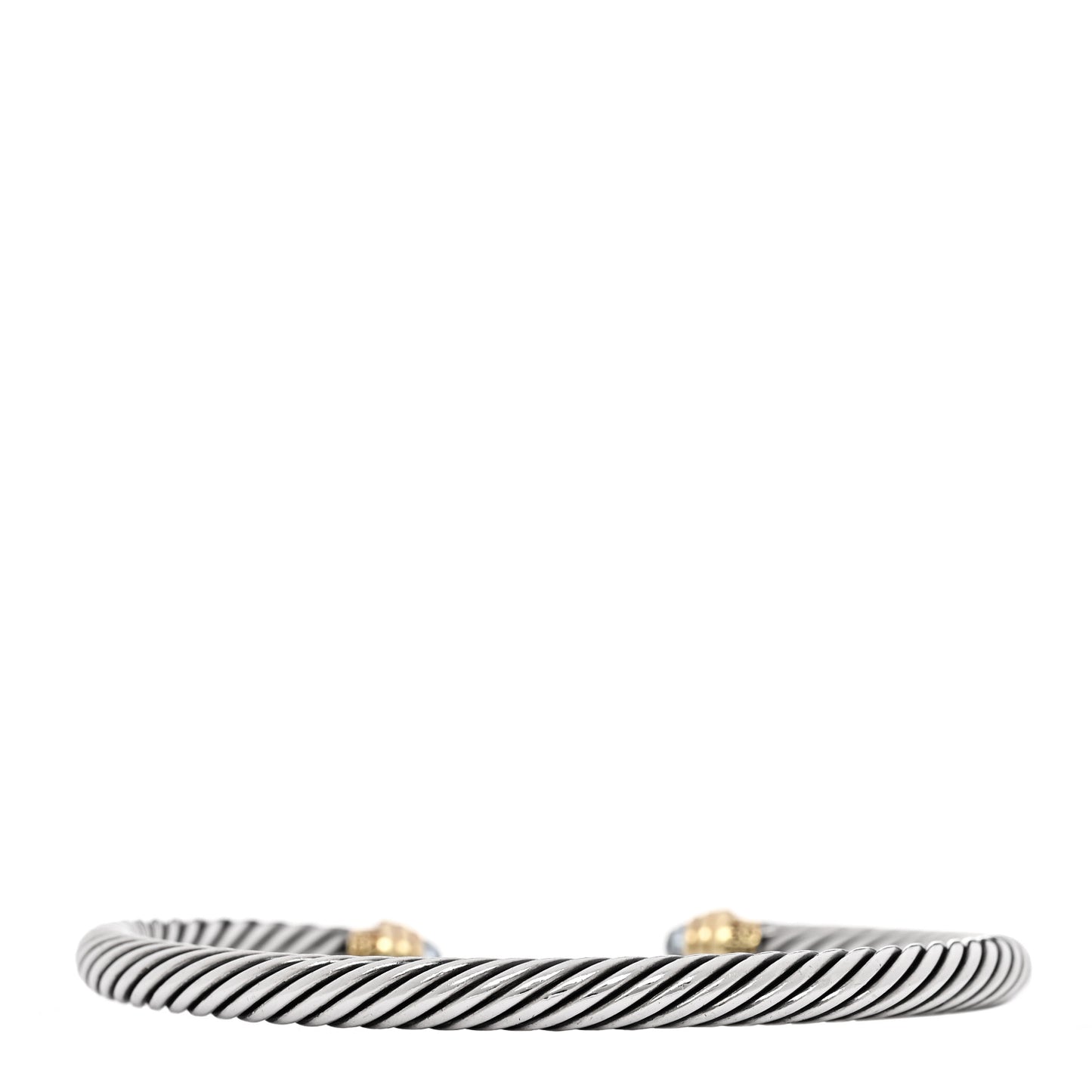 Sterling Silver 14K Yellow Gold Prasiolite 5mm Cable Classics Petite Color Bracelet