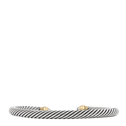 David Yurman Sterling Silver 14K Yellow Gold Prasiolite 5mm Cable Classics Petite Color Bracelet 2 of 4
