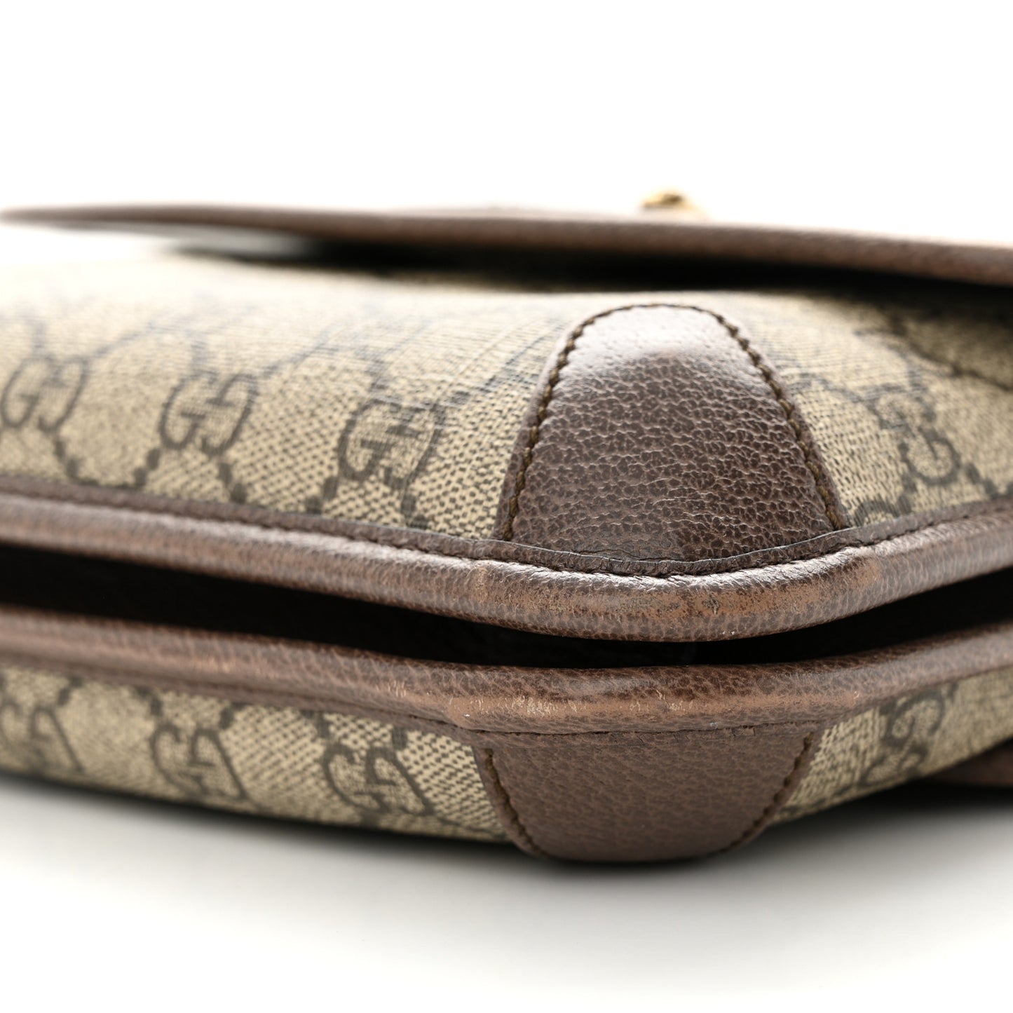 GG Supreme Monogram Web Small Neo Vintage Double Flap Messenger Bag Beige New Acero
