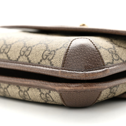 Gucci GG Supreme Monogram Web Small Neo Vintage Double Flap Messenger Bag Beige New Acero 10 of 12