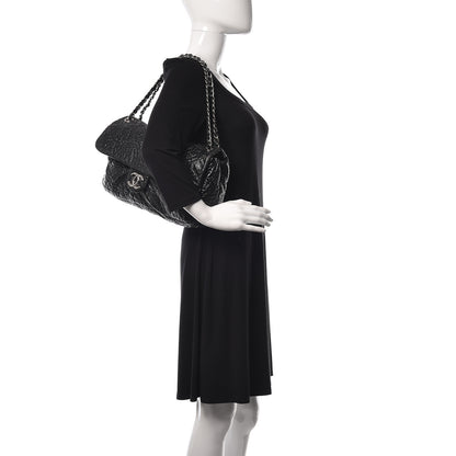 Chanel Vinyl Graphic Edge Flap Black 2 of 15