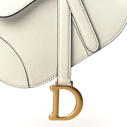Christian Dior Grained Calfskin Mini Saddle Bag White 7 of 10