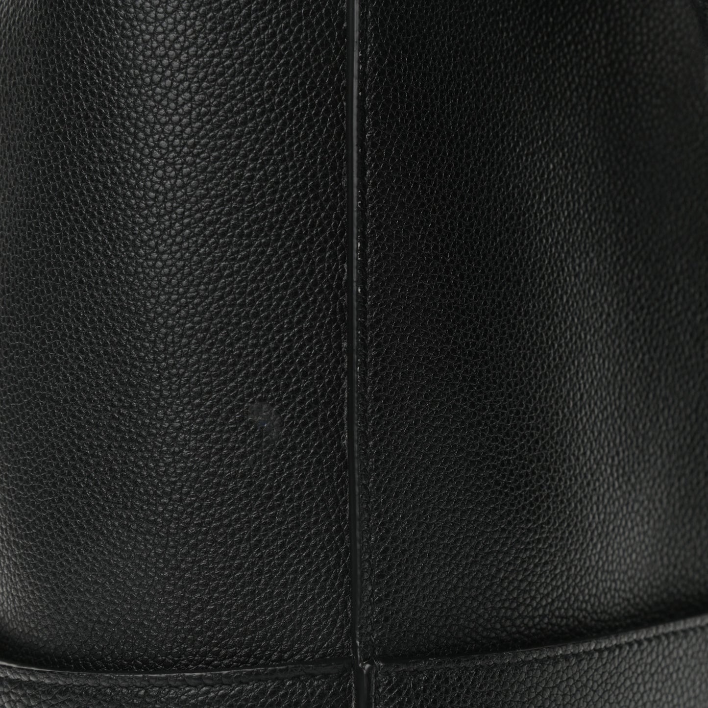 Soft Grained Calfskin Sangle Bucket Bag Black
