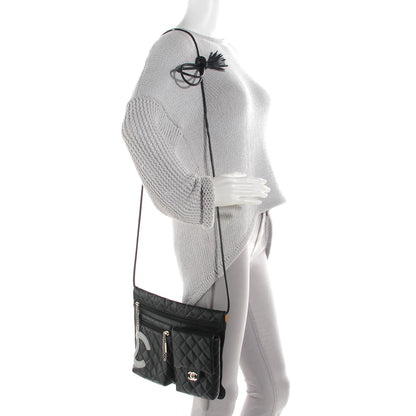 Chanel Calfskin Quilted Cambon Multipocket Shoulder Bag Black 2 of 8