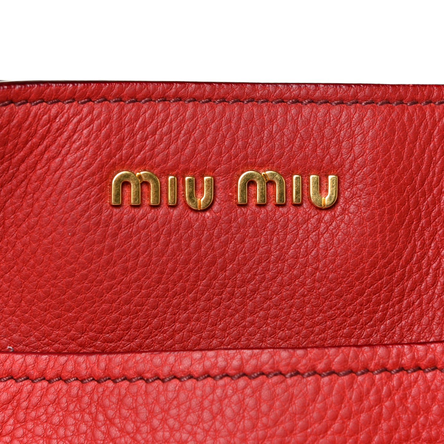 Vitello Daino Tote Red