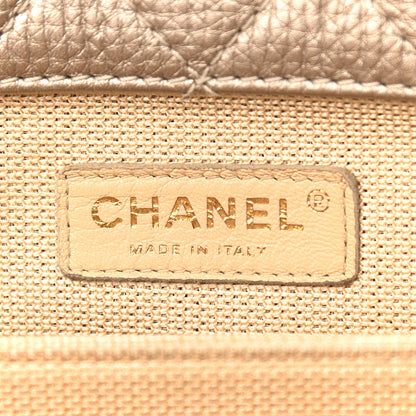 Chanel Metallic Calfskin Quilted XXL Travel Flap Bag Gold 6 of 9