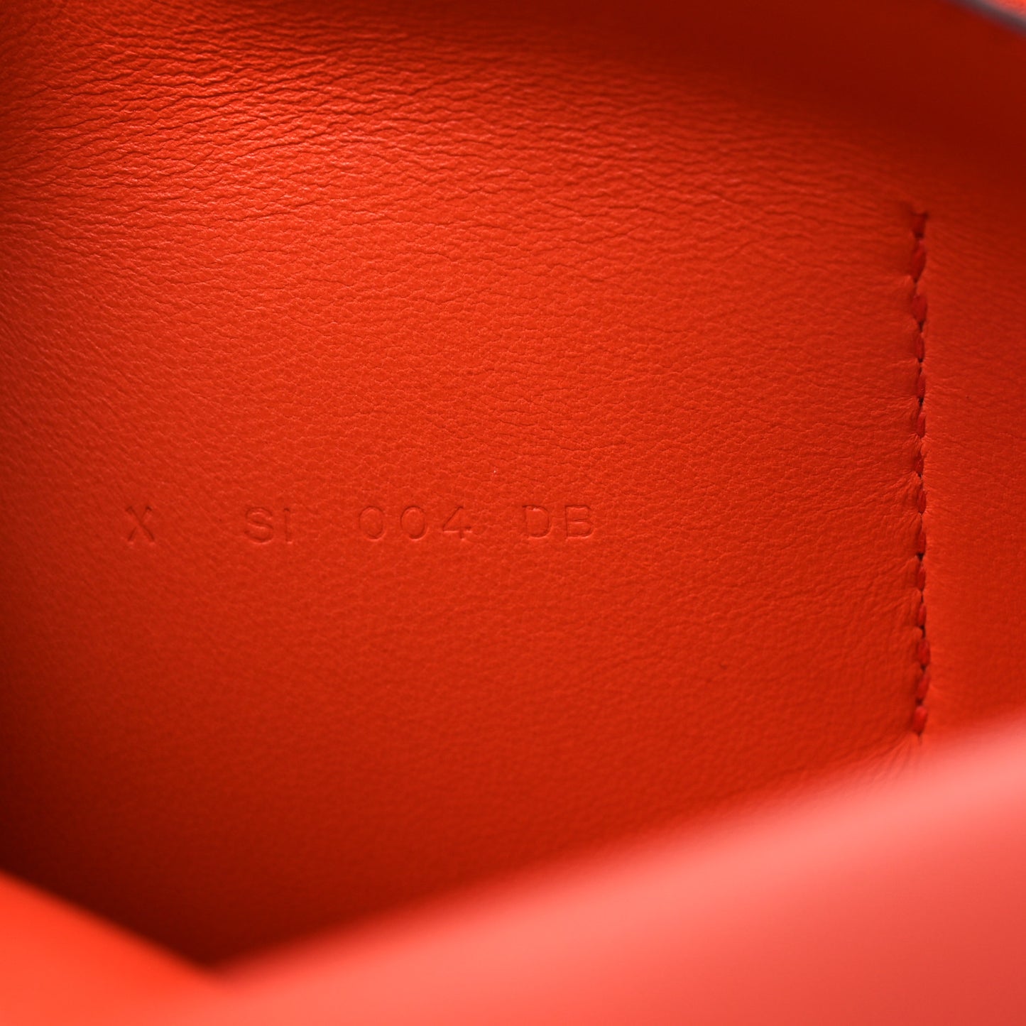Togo Dogon Duo Wallet Orange Poppy Rose Candy