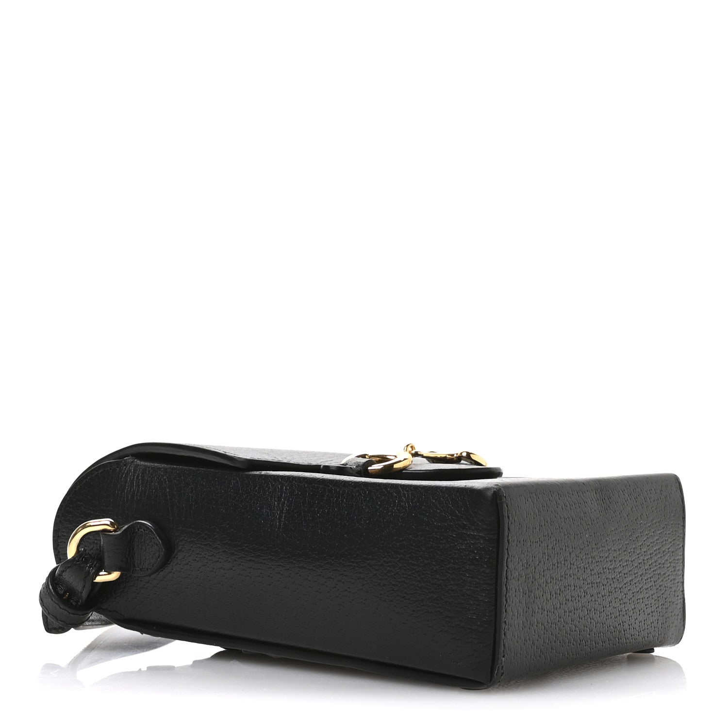 Gucci Dollar Calfskin Vertical Horsebit 1955 Crossbody Bag Black 4 of 10