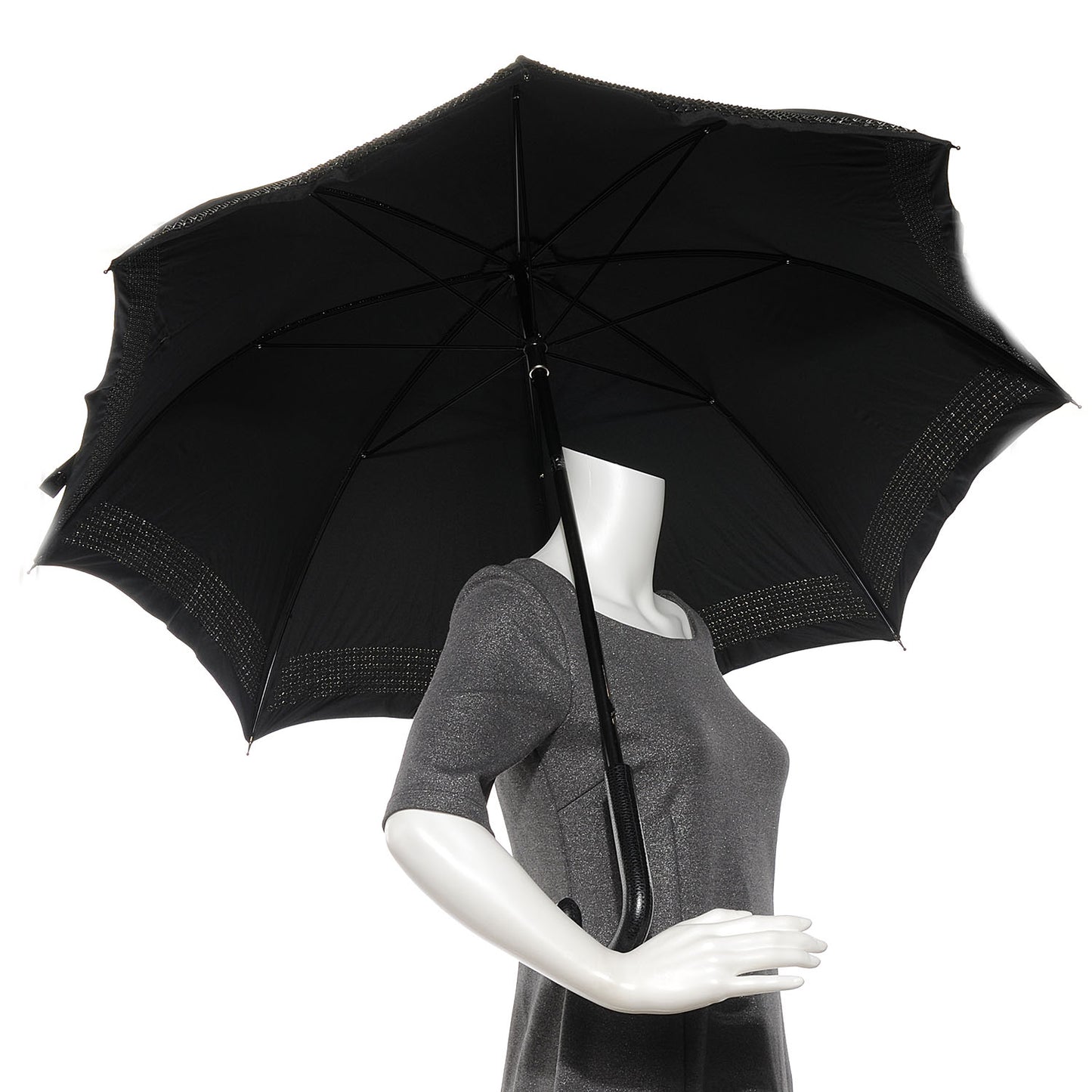 Waterloo Studded Umbrella Black