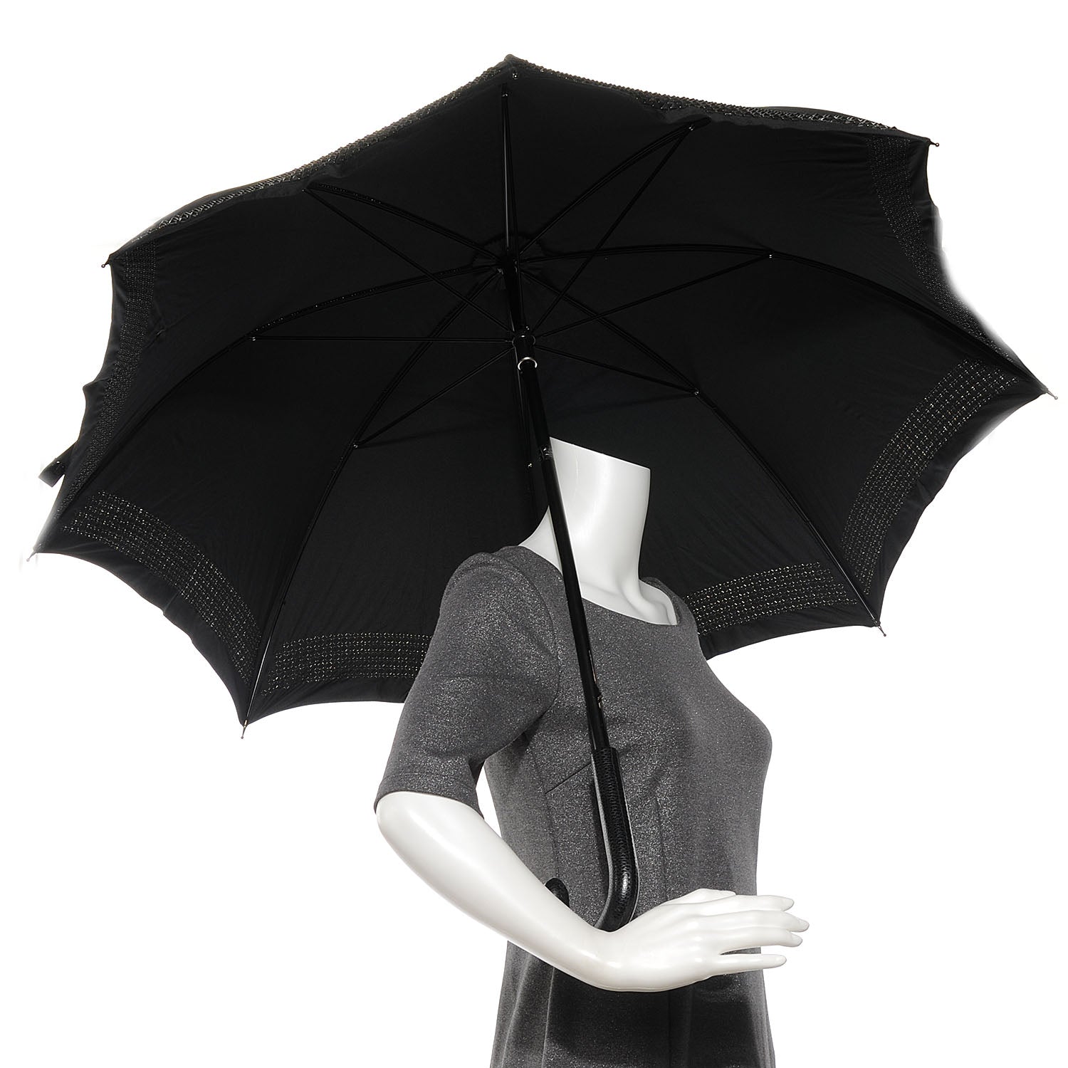 Burberry Waterloo Studded Umbrella Black 2 of 4