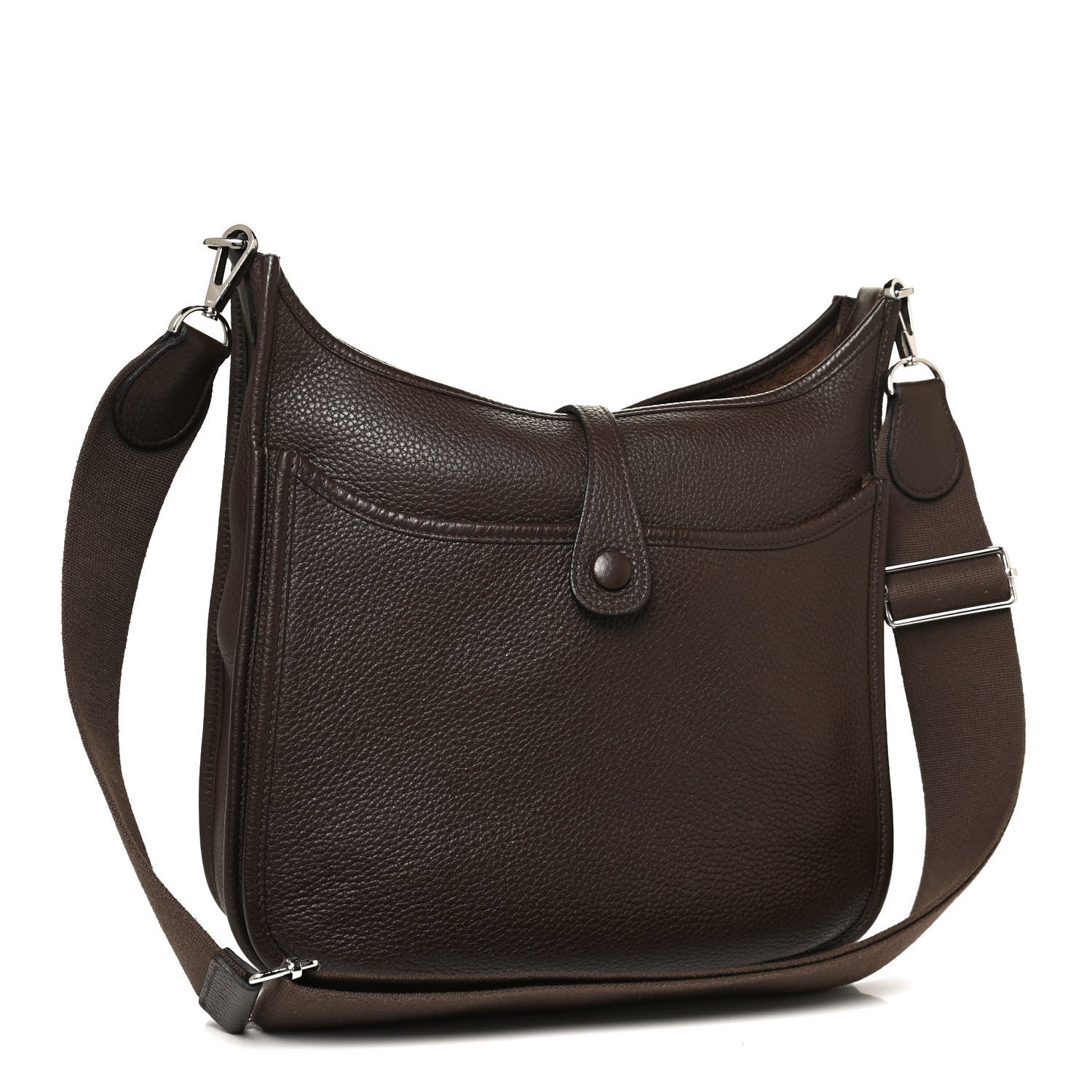 Hermes Taurillon Clemence Evelyne III PM Chocolate 3 of 16